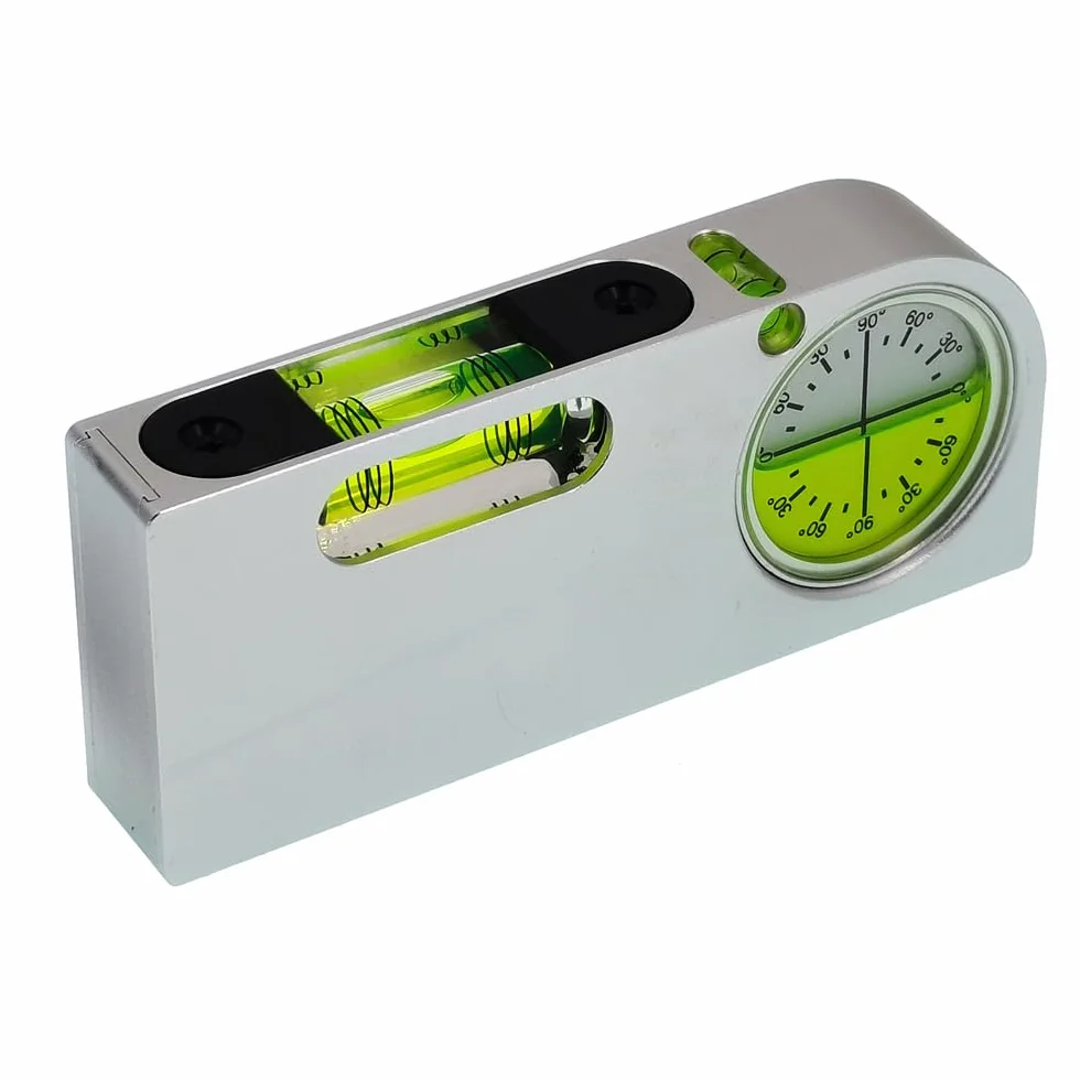 Livello di misurazione multi angolo con mini misuratore di livello magnetico in lega di alluminio, mini misuratore di livello portatile (verde)