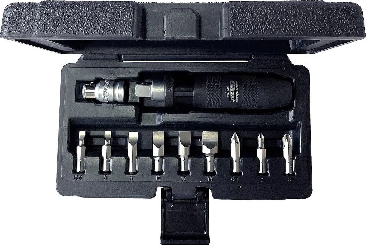 KS Tools 515.1003 1/2" Serie giravite a percussione c.inserti,11pz.