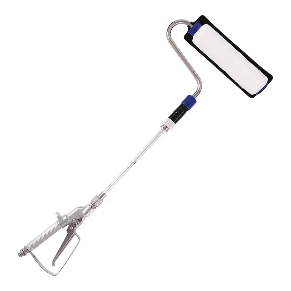 Pistola a Spruzzo Airless ad Alta Pressione + Rullo per Vernice Autoadescante + Asta di Prolunga da 30CM (11,8 Pollici) per Pistola a Spruzzo Airless con Ugello per Vernice Dent-de-lion