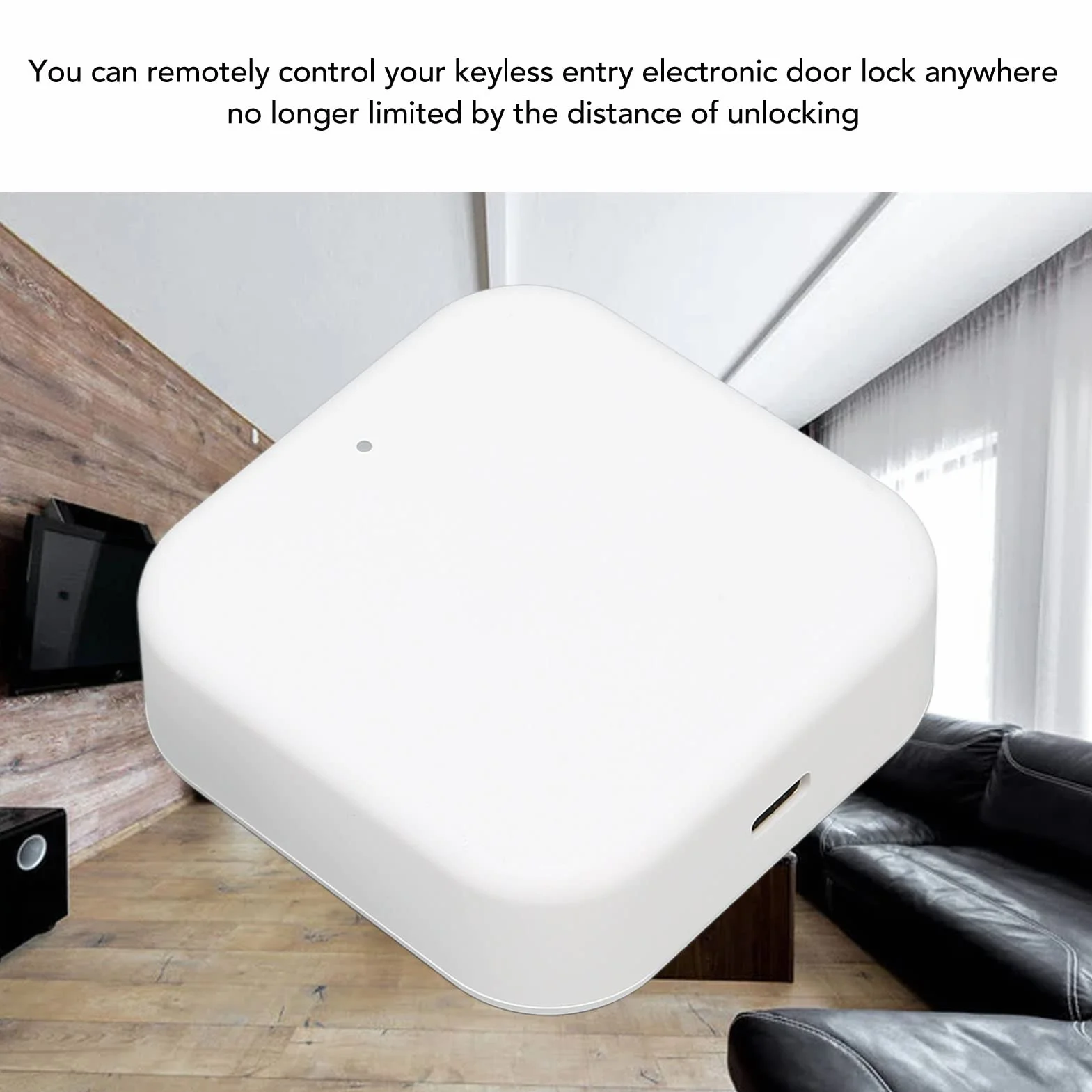 Bewinner Gateway WiFi Smart Door Lock, Funziona con App TTLock, Controllo Vocale, Serratura a Catenaccio, Telecomando, Bridge WiFi per Controllo Vocale