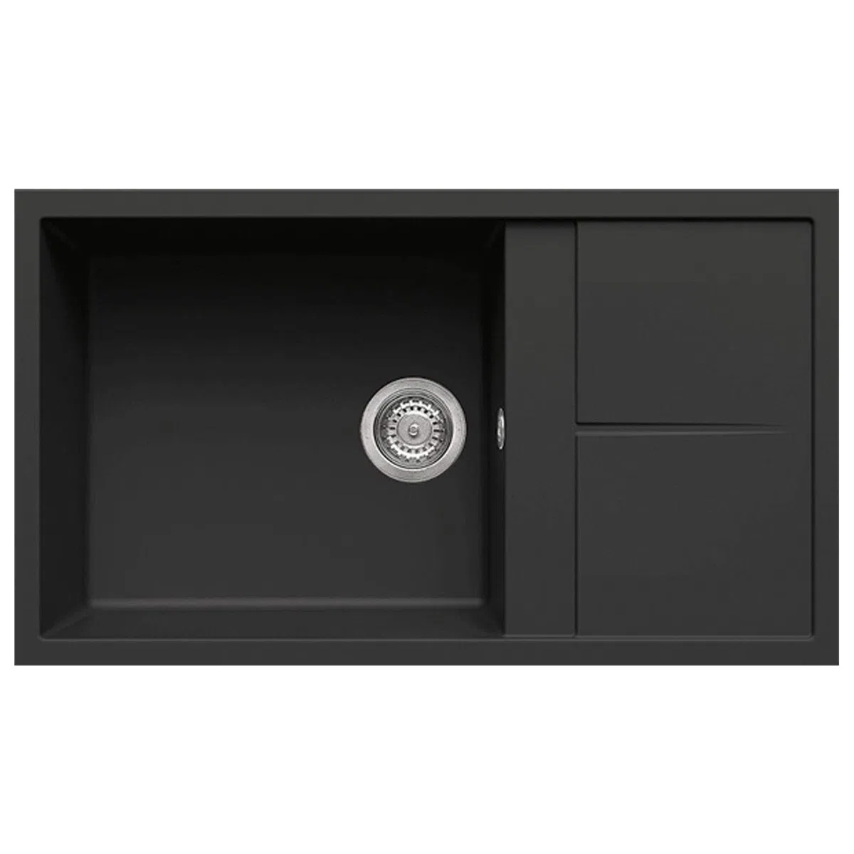 Elleci LGU41040 | Lavello da incasso GRANITEK UNICO 410 | Colore : Nero