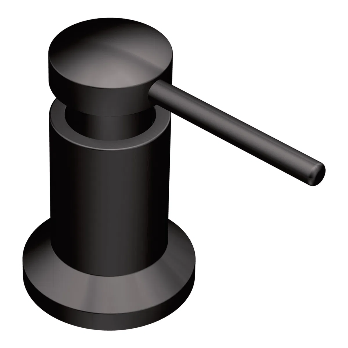 Moen 3942BL Dispenser di sapone da cucina con bottiglia ricaricabile sopra il lavandino, nero, 1.125