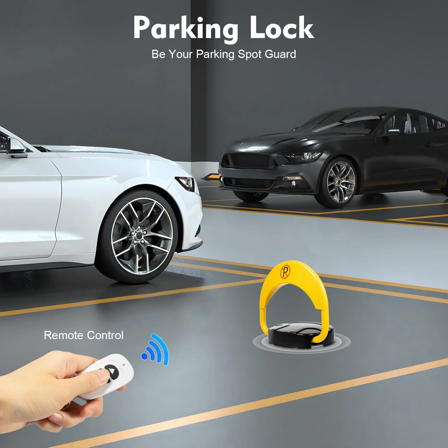 Blocco per parcheggio, barriera con telecomando, blocco per parcheggio pieghevole, delimitazione del parcheggio, blocco per parcheggio elettrico, grado di protezione IP67, braccio girevole
