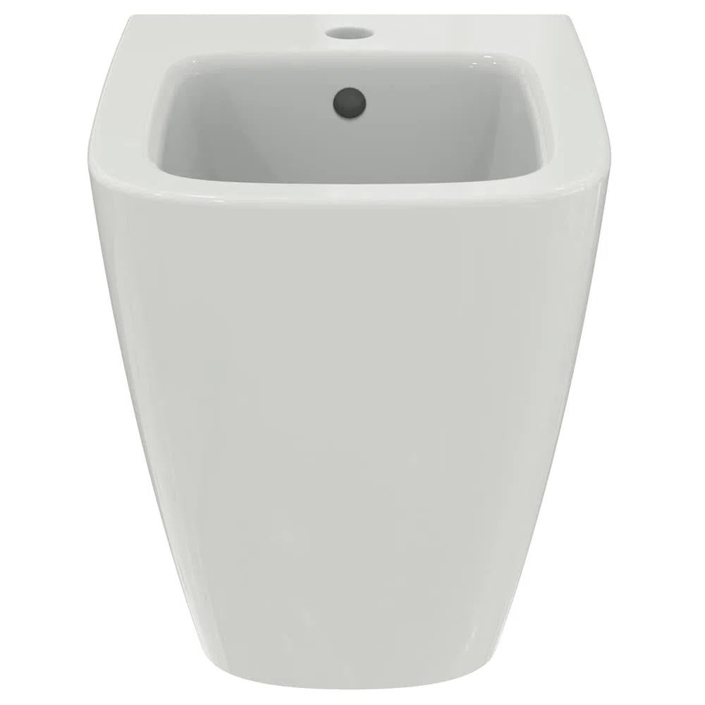 Ideal Standard - i.life S, Bidet a terra monoforo per installazione filo parete a profondità ridotta di soli 48cm, Bianco