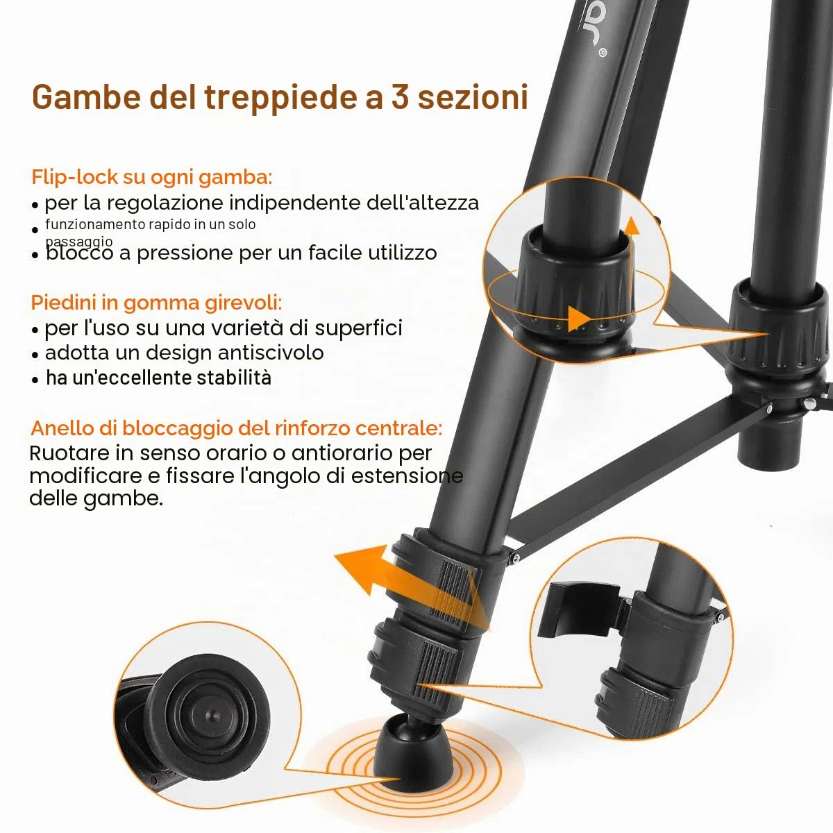 Huepar Treppiede 1,6 m Treppiede in alluminio per livella laser, con livella a bolla, con filettatura maschio da 5/8 "-11 e adattatore per vite da 1/4" -20, Borsa per il trasporto inclusa - TPD16