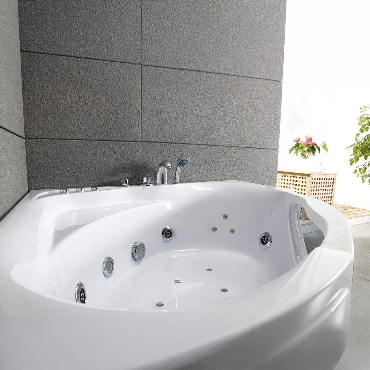 SPALINA TASMANIE White Jets - Vasca idromassaggio oblò L 135 x l 135 cm, by