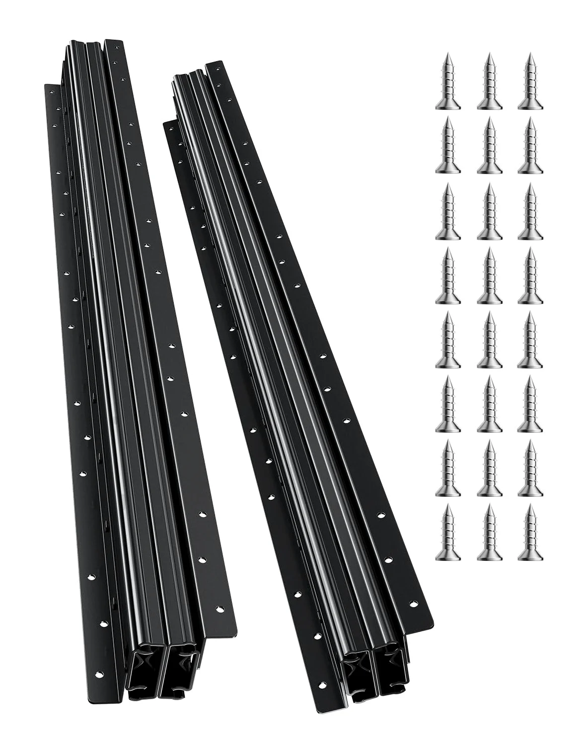 VEVOR Guide per Cassetti Sottotop, Guide per Mobili Sottoscala con Cuscinetti a Sfera a Estensione Completa, Capacità 117 kg, Guide Resistenti, per Sostituzione, Nero 800 mm, 1 Paio