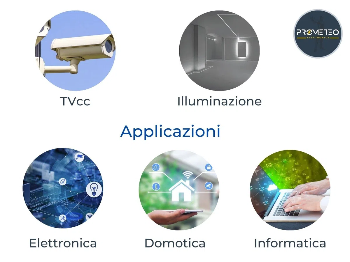 Alimentatore IP67 12V Dc 24W 2A da incasso su 503 compatibile per videosorveglianza/illuminazione Led - 47.5 x 50 x 25mm