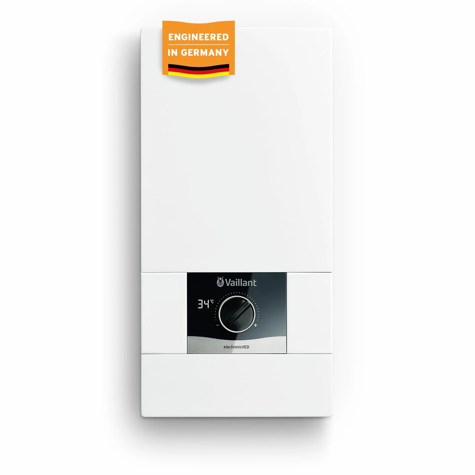 Vaillant 0010023779 - Scaldabagno elettronico electronicVED, VED E 24/8, 24 kW, resistente alla pressione, display digitale, temperatura di uscita precisa, regolazione continua, colore: bianco