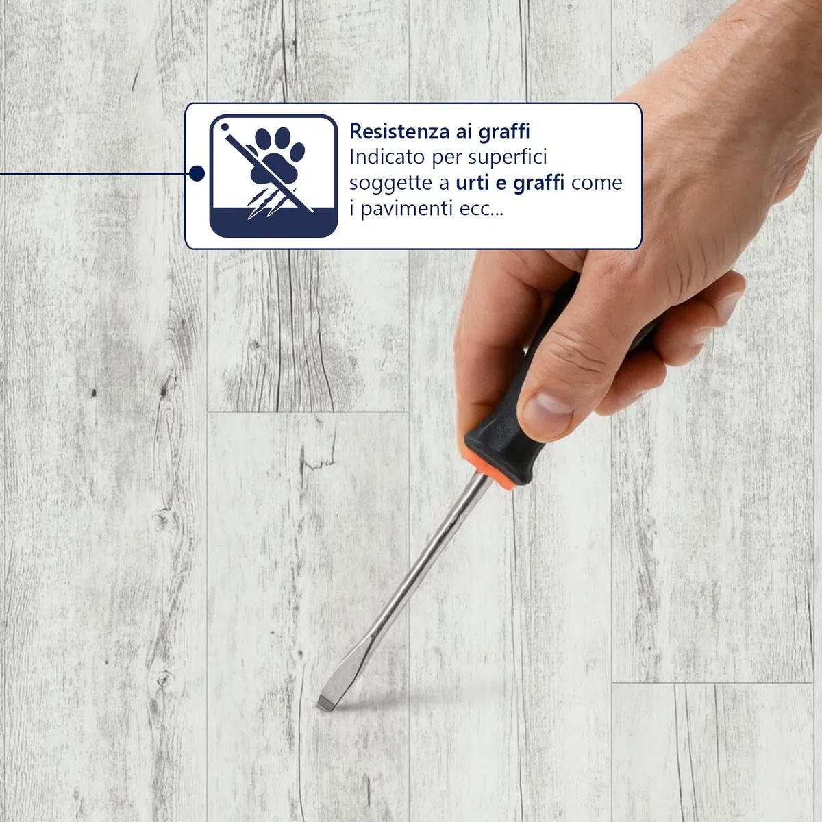 MASTERBRICO Pavimento PVC Adesivo Effetto Legno - Listoni 15,2 x 91,4 cm - Spessore 2.0 mm, Finto Parquet Laminato per Interni - Impermeabile, Facile da Installare - Confezione 2.20mq
