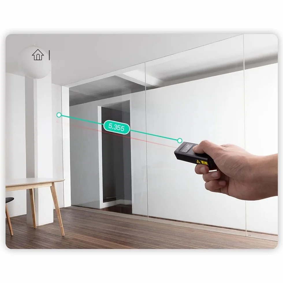 Xiaomi BHR5435GL Smart Laser Measure, Misuratore Laser, Display LCD 1.23", Alta Precisione, Controllo Remoto da APP, Grigio Scuro, Versione Italiana