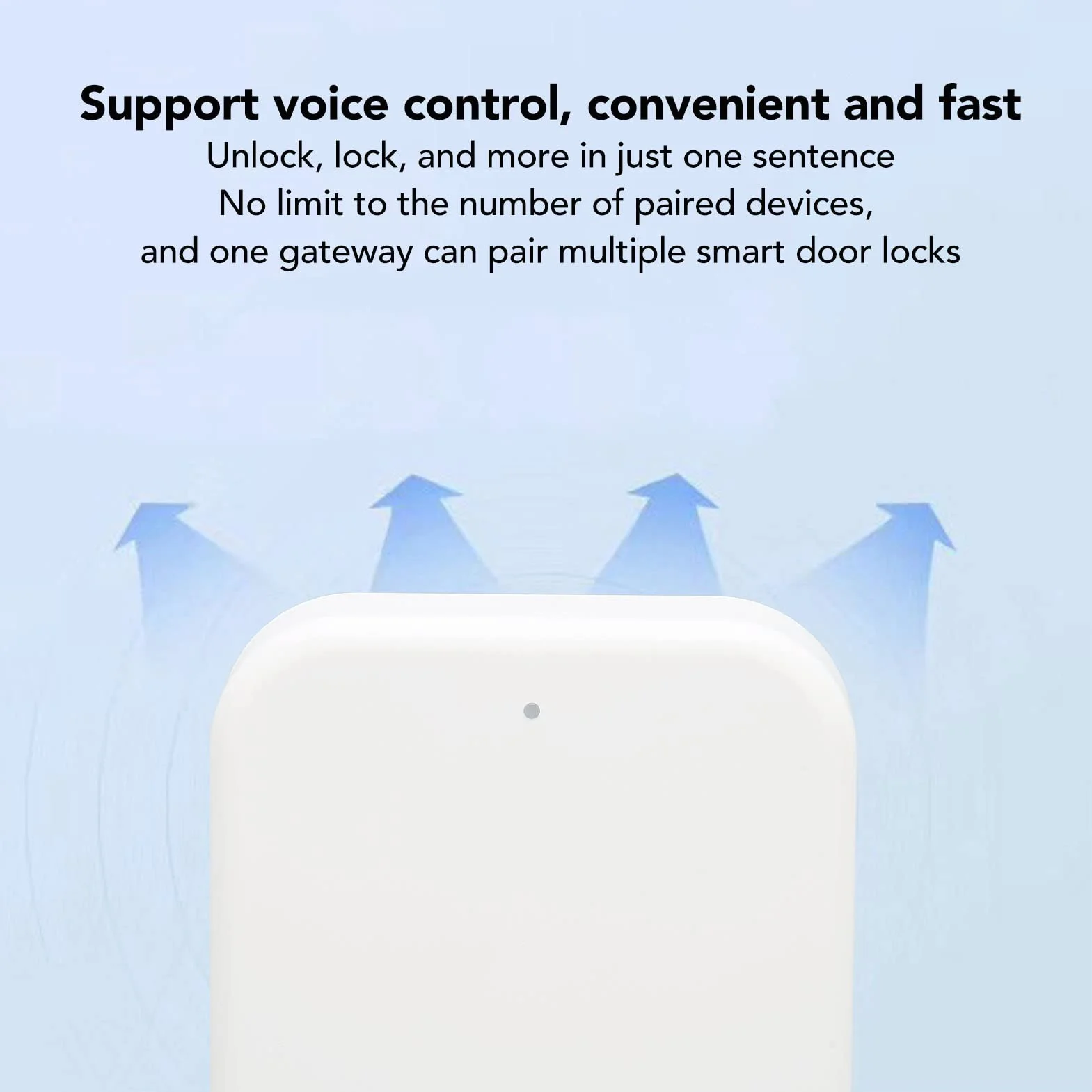 Bewinner Gateway WiFi Smart Door Lock, Funziona con App TTLock, Controllo Vocale, Serratura a Catenaccio, Telecomando, Bridge WiFi per Controllo Vocale
