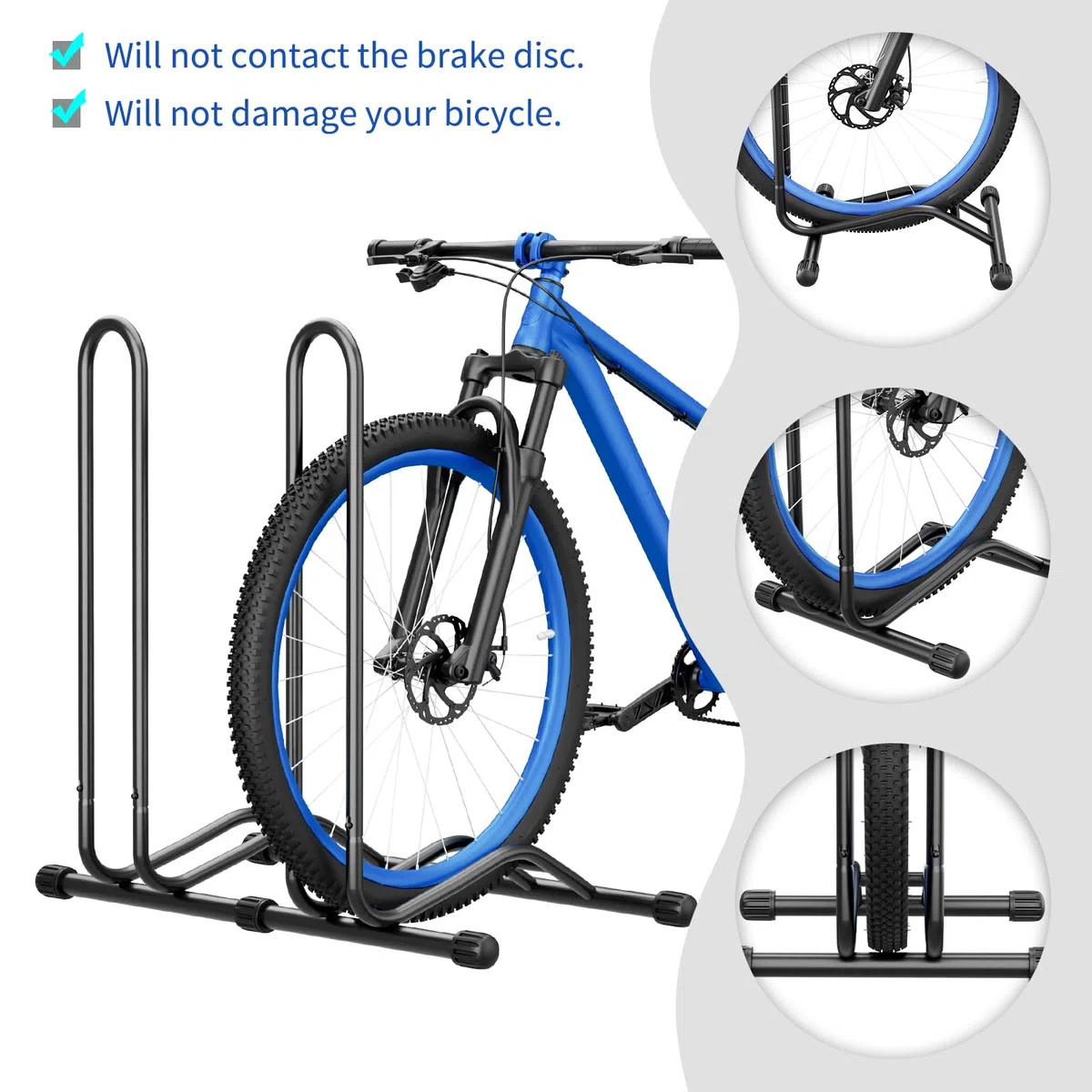 TLGREEN 4 supporti per bicicletta, rimovibili, per bicicletta, larghezza pneumatici fino a 80 mm, 20 – 28 pollici, supporto per bicicletta posteriore, per mountain bike, bici da corsa, MTB, stabile