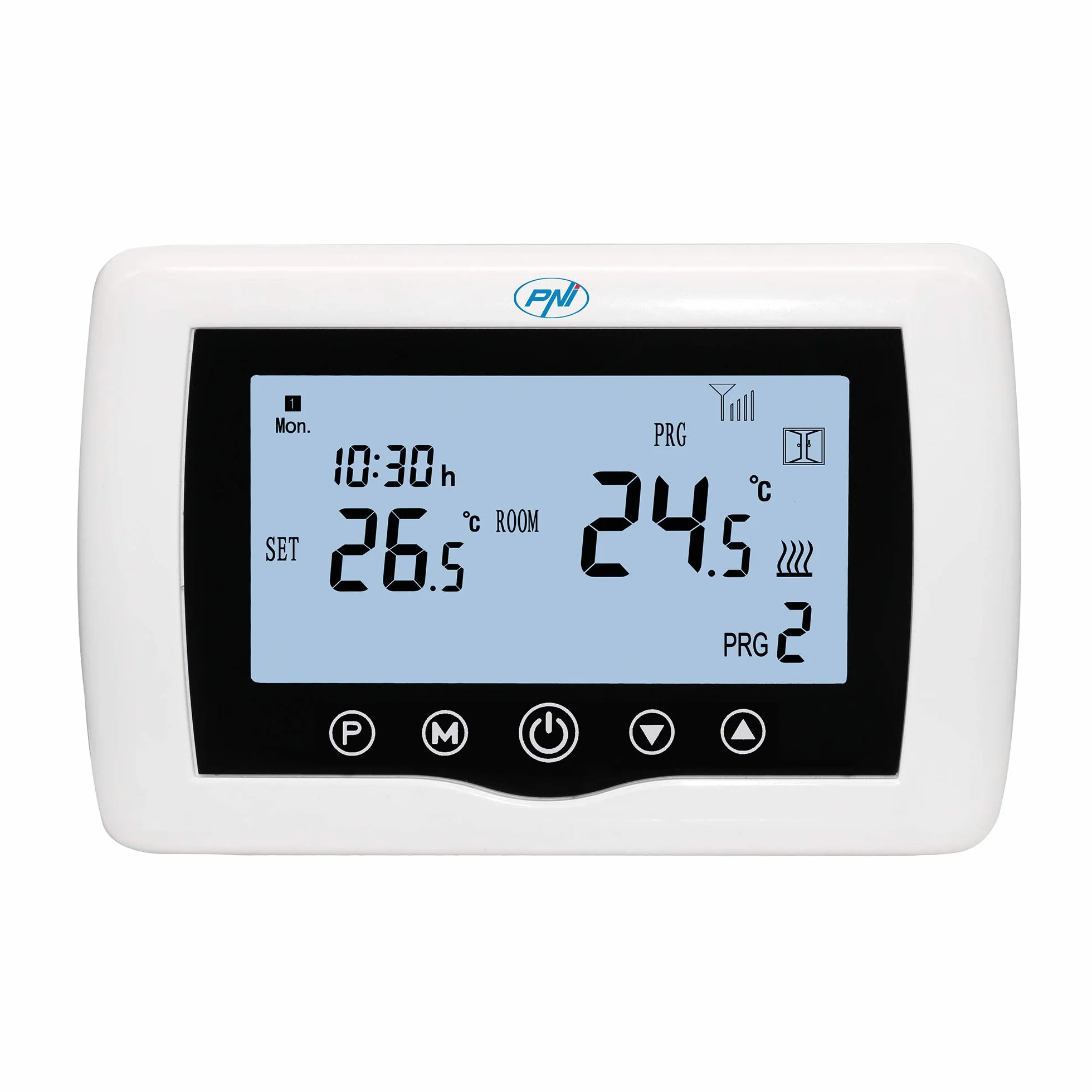 Termostato intelligente PNI CT400 wireless, con WiFi, controllo 2 zone via Internet, per centrali termiche, pompe, elettrovalvole, APP TuyaSmart, histerezis 0,2 gradi C