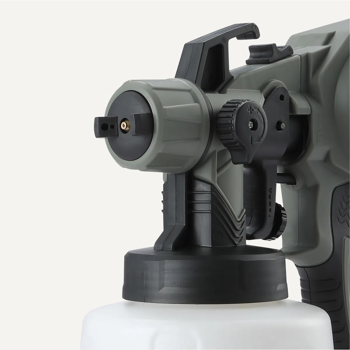 Amazon Basics Pistola a Spruzzo Elettrica 700W con Serbatoio da 1.200ml, 4 Ugelli e 3 Modalità di Spruzzo, per Interni ed Esterni, Grigia