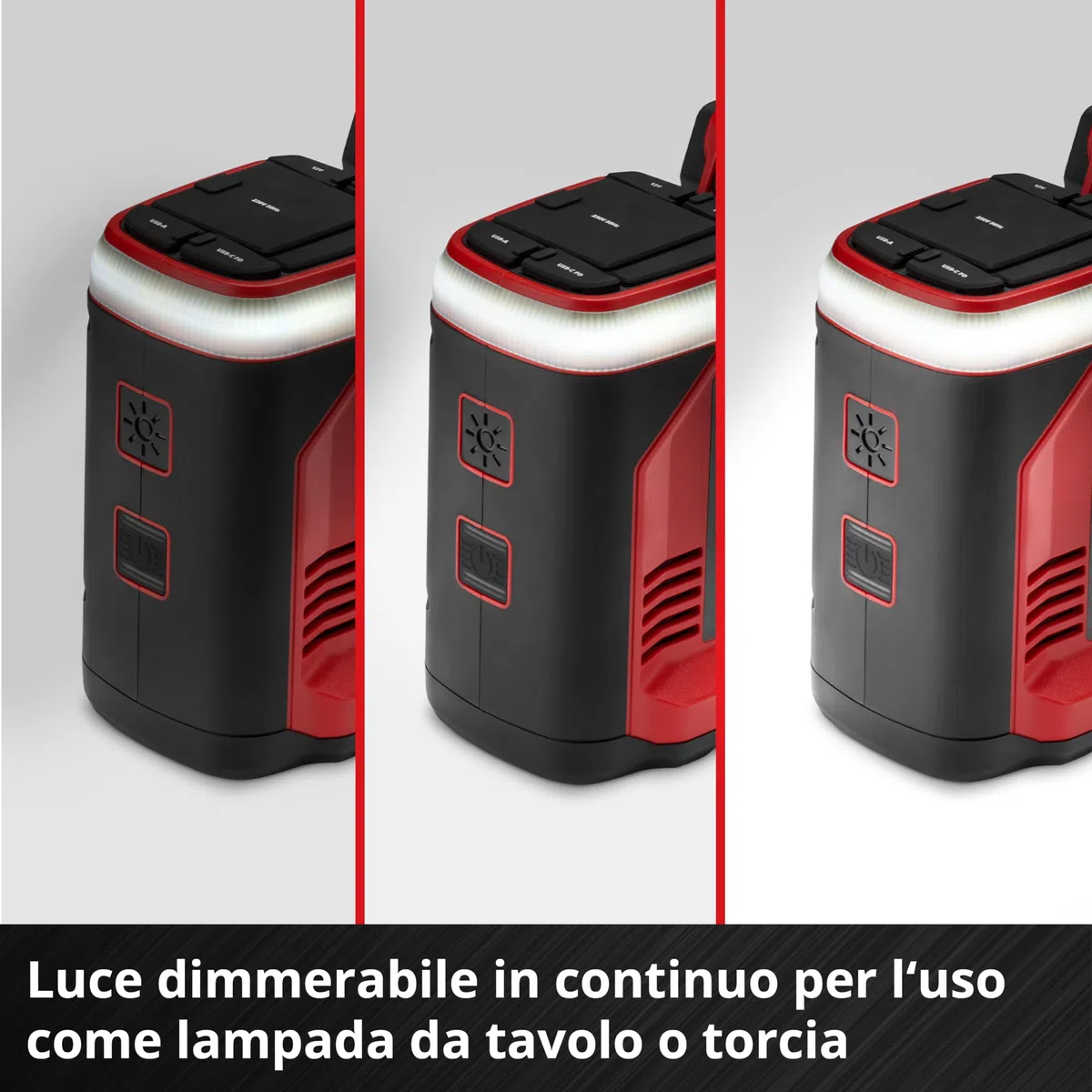 Einhell Stazione di alimentazione a batteria TE-ES 18/150/1 Li-C-Solo Power X-Change (18 V, inverter, collegamento 230 V e 12 V, collegamento USB-A e USB-C-PD, funzione di ricarica, senza batteria)