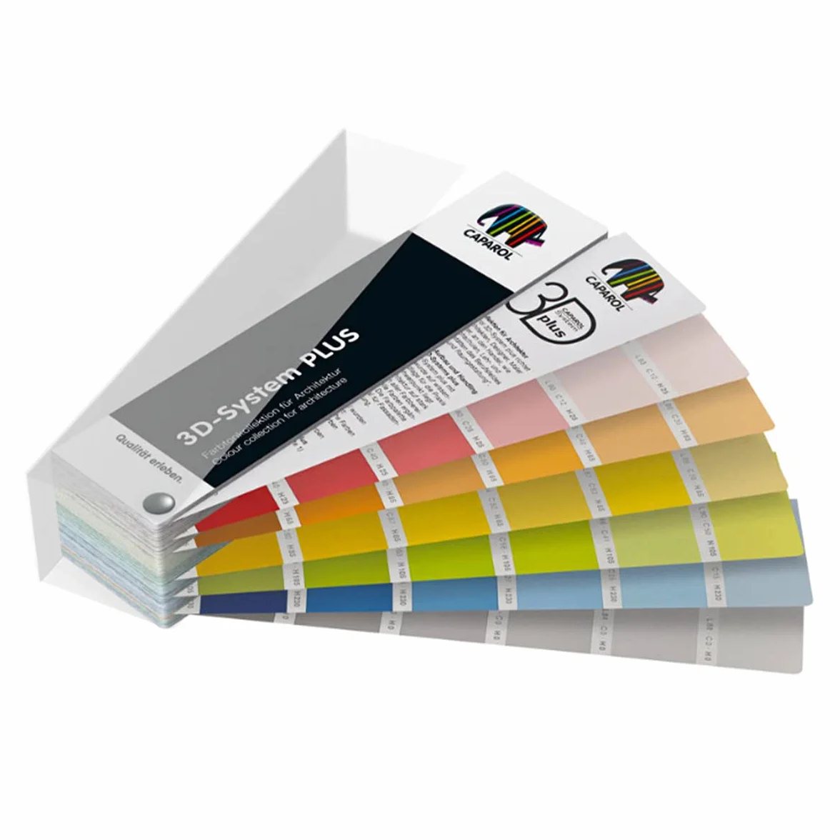 Caparol Colour Chart 3D System PLUS combina tutte le collezioni di colori per la progettazione di interni e facciate.