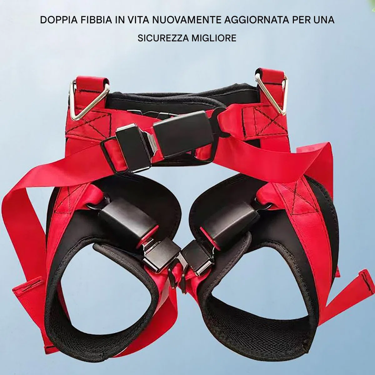 Generico Cinture Di Sicurezza, Imbracatura Anticaduta, Accessori per Sport Estremi, Protezione con Fibbia per Camminata, Corsa, Arrampicata, Parchi e Casa
