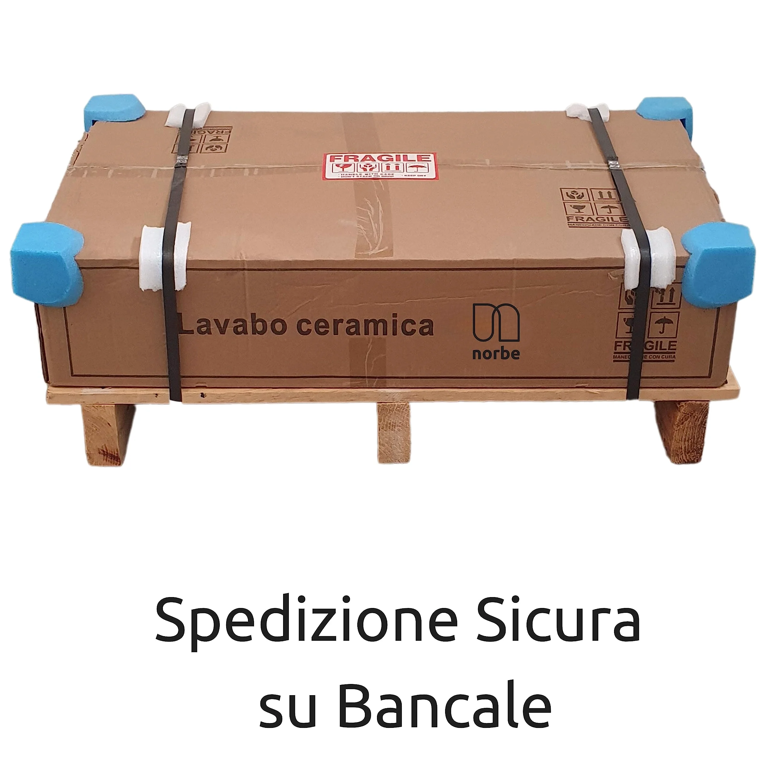 NORBE Lavabo ad Incasso (80x46 cm) in Ceramica | Lavandino Design Moderno vasca Tonda | Finitura Bianco Lucido | Lavamani senza Piletta | Bacinella Sanitari Bagno (80x46 cm)