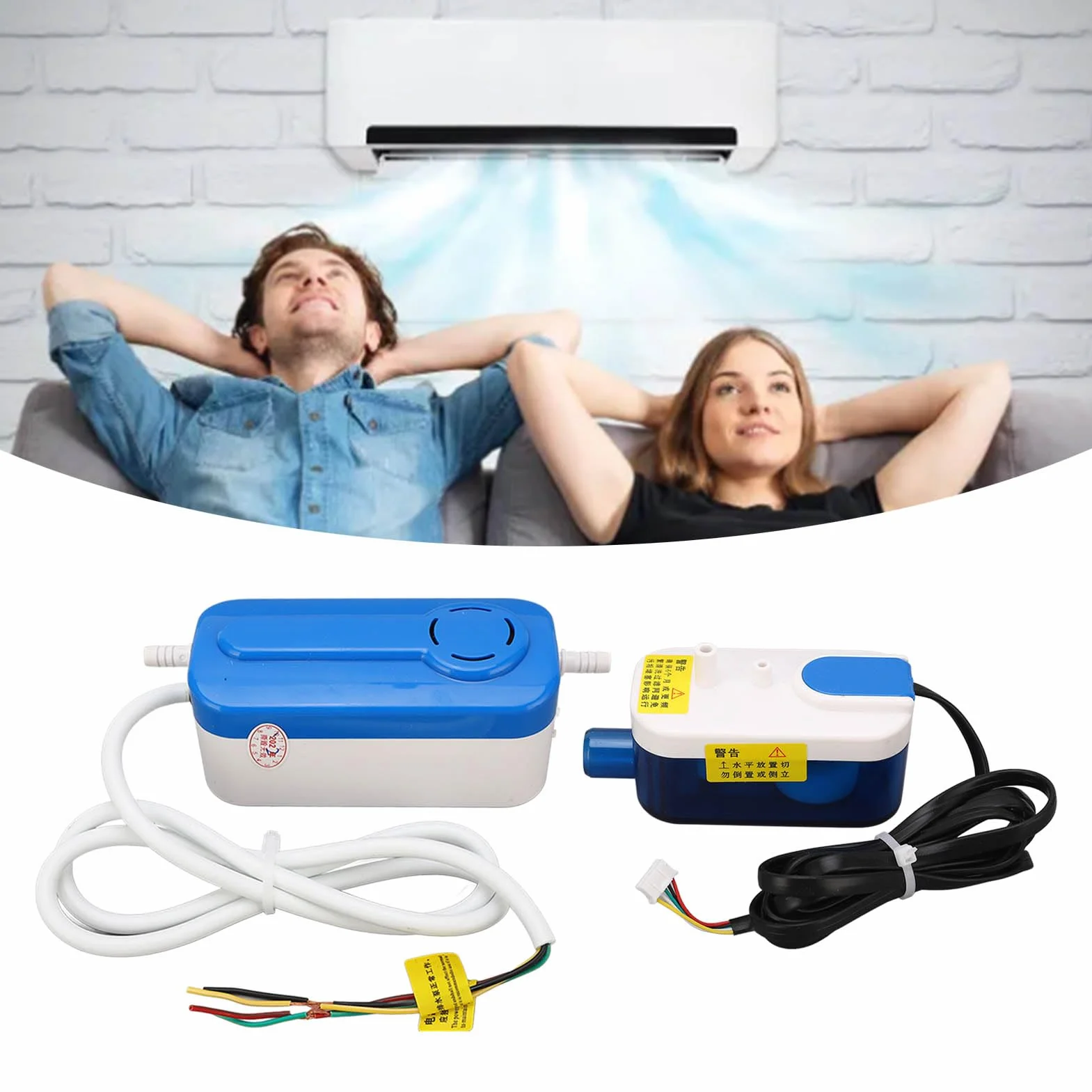 Pompa per Rimozione Condensa, Pompa di Scarico Condensa HVAC, Pompa Condensa Mini Split, AC110-240V, 24L/h, Altezza Massima di Aspirazione 6,6 Piedi, per Deumidificatore del Forno