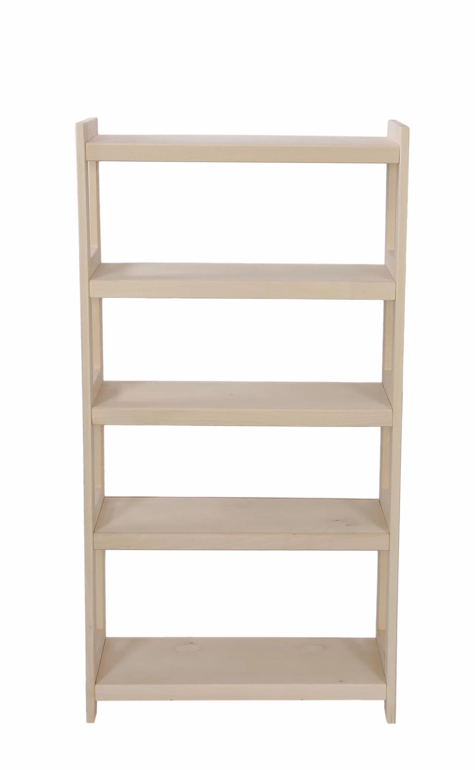 Scaffale per carichi pesanti in legno di faggio massiccio, 173 x 60 x 33 cm (altezza x larghezza x profondità), 5 ripiani, fino a 60 kg per ripiano, extra stabile, scaffale da