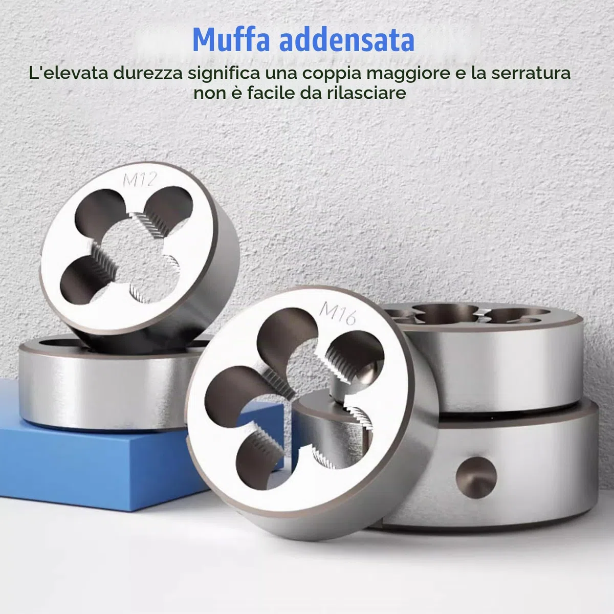 Set di 110 Filiere Maschio e Filiera Matrici M2-M18, Set Maschi e Filiere in Acciaio al Tungsteno Maschi e Filiere con chiave inglese