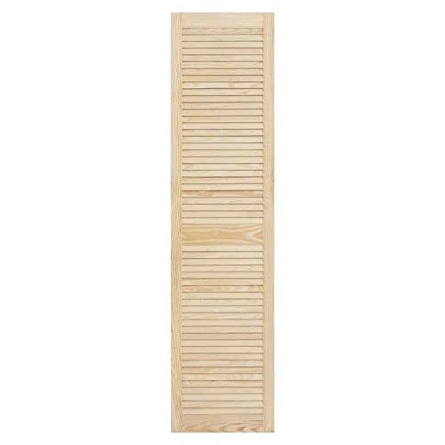 Porta Louvre – Legno di pino – Ventilato – Porte interne pronte per dipingere – Porte armadio – Varie misure