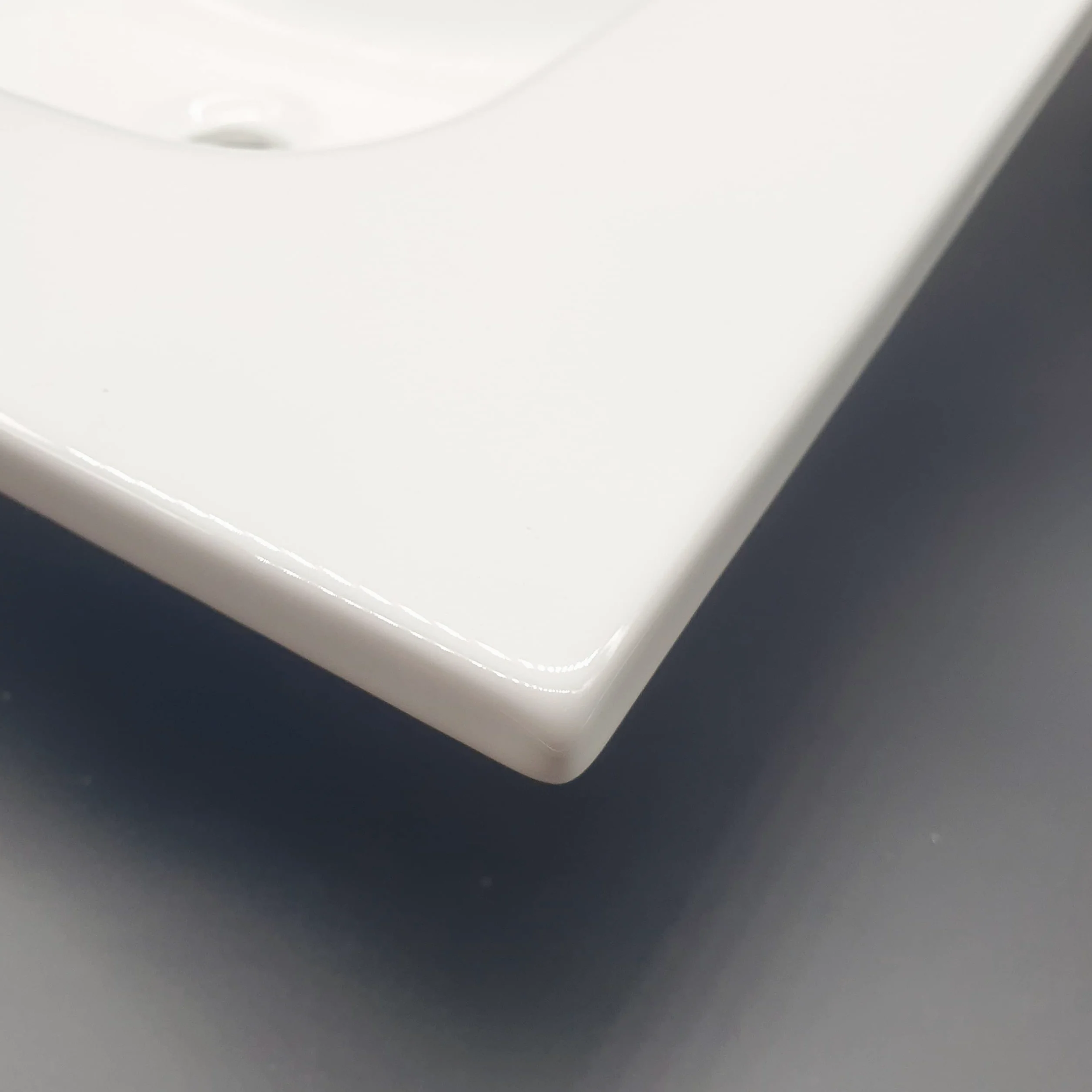 NORBE Lavabo ad Incasso (80x46 cm) in Ceramica | Lavandino Design Moderno vasca Tonda | Finitura Bianco Lucido | Lavamani senza Piletta | Bacinella Sanitari Bagno (80x46 cm)