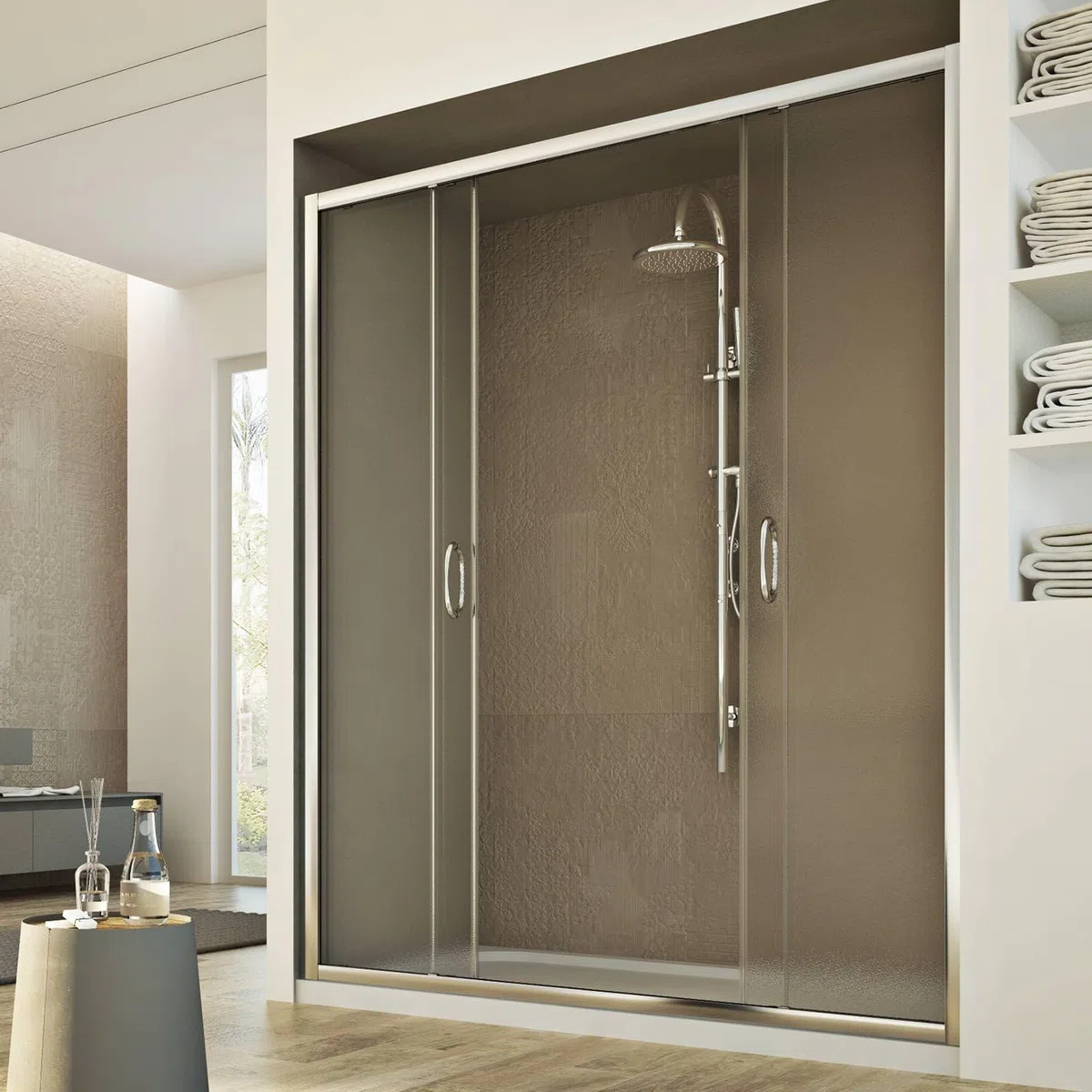 Porta Doccia 160CM H185 stampato C mod. Replay 2 Ante