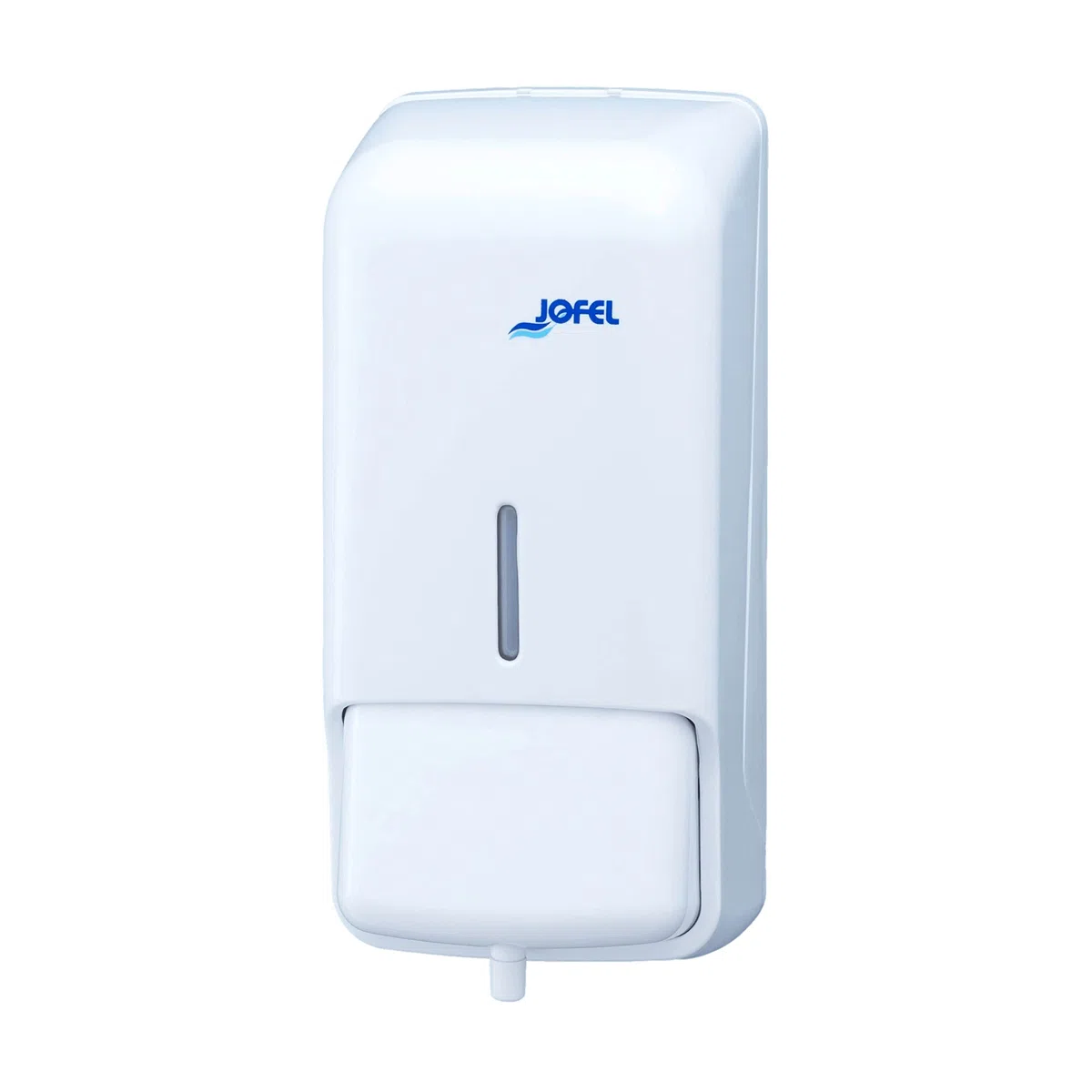 Jofel - Distributore di sapone a parete, ricaricabile con 0,8 l di schiuma, Distributore di sapone per bagno, Corpo in ABS ad alta resistenza, Azur AC40000, Bianco