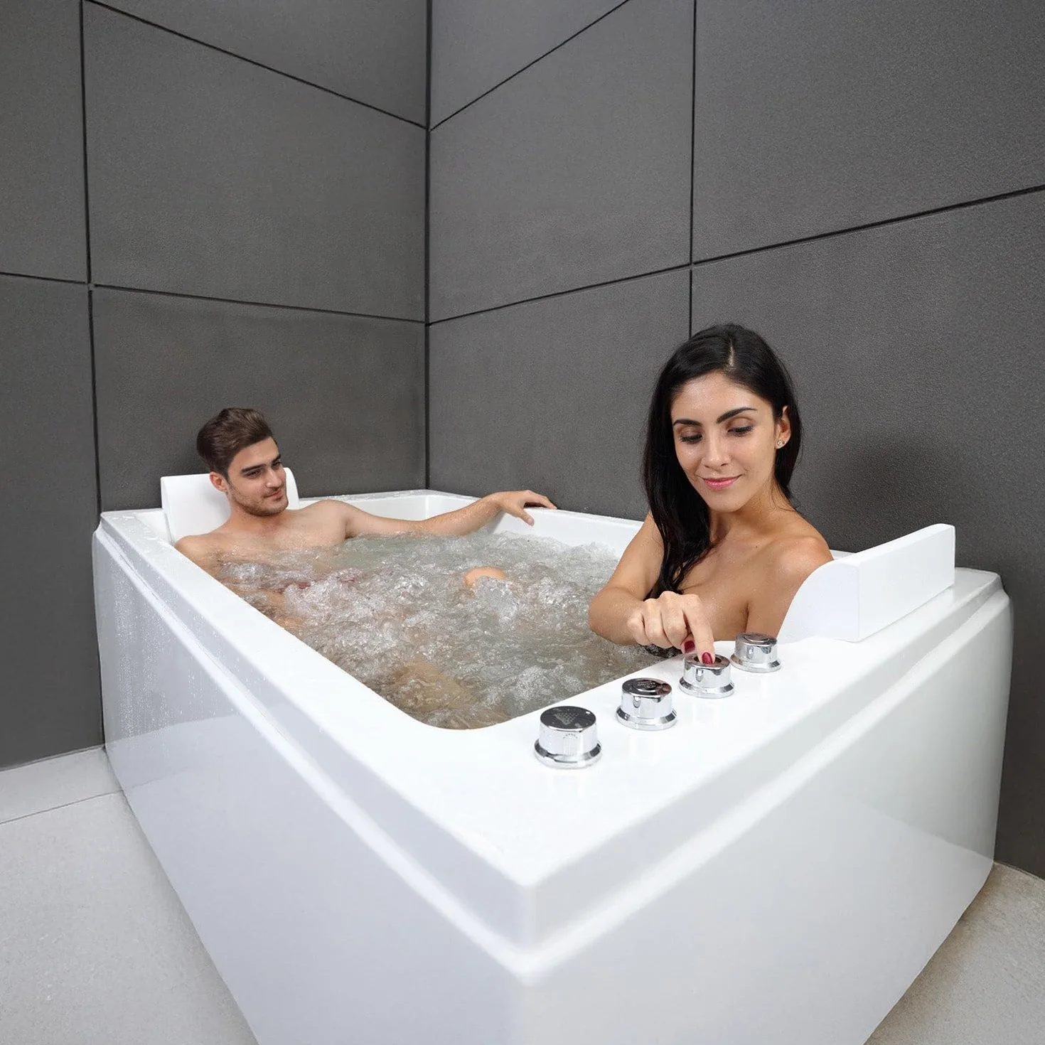 SPALINA CETANA DUO Wave - Vasca idromassaggio 2 posti L 170 x l 100 cm