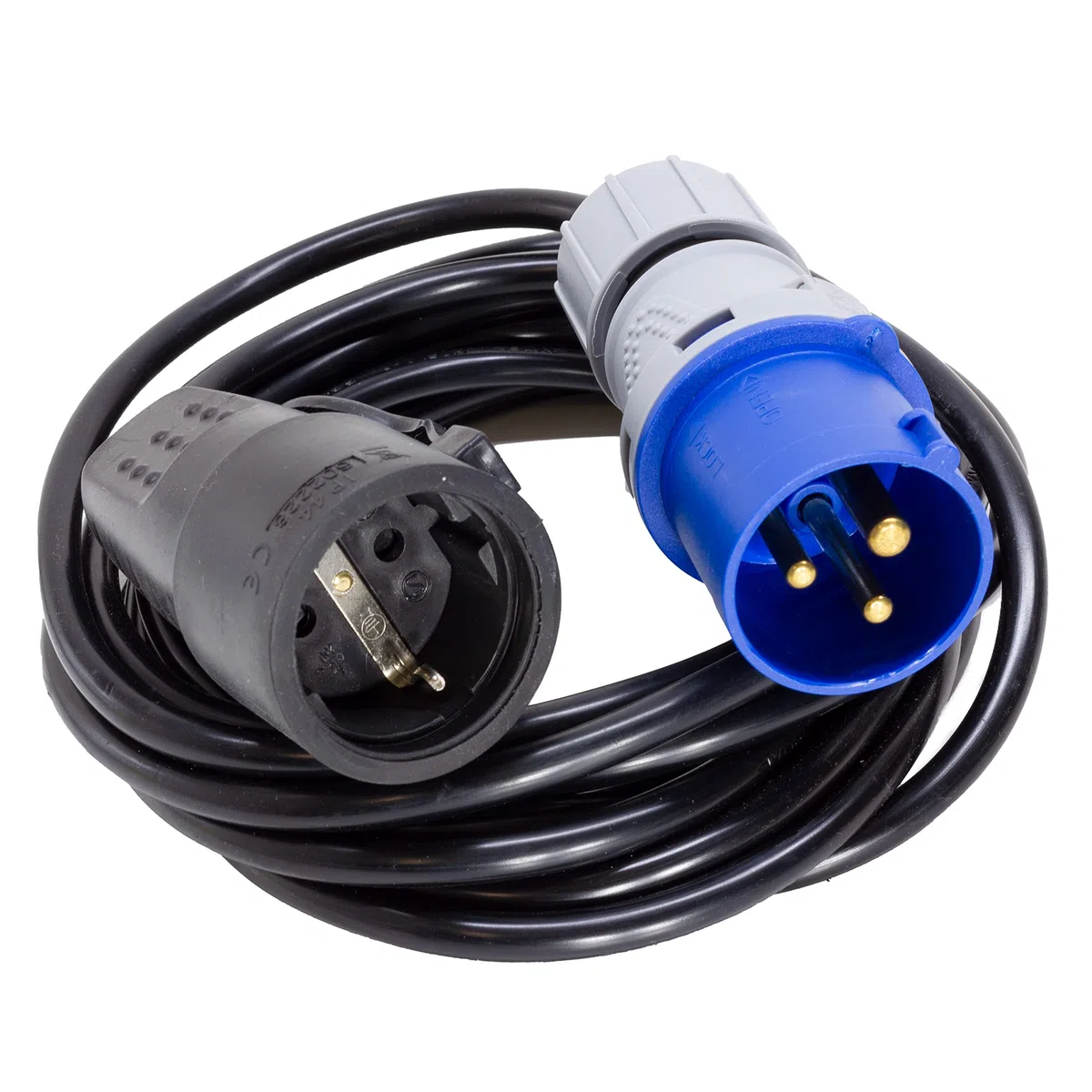 Prolunga Adattatore 10 metri con Spina Cee e Presa Standard Tedesco - Cavo 3G1.5 - Protezione IP44 - Camper Campeggio Cantiere Giardino (10 metri)