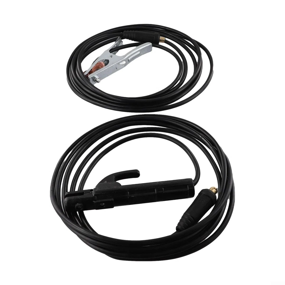Cavo saldatore con morsetto di massa da 300 A, materiale rame+ABS, per saldatrice ad arco MMA (5 m)
