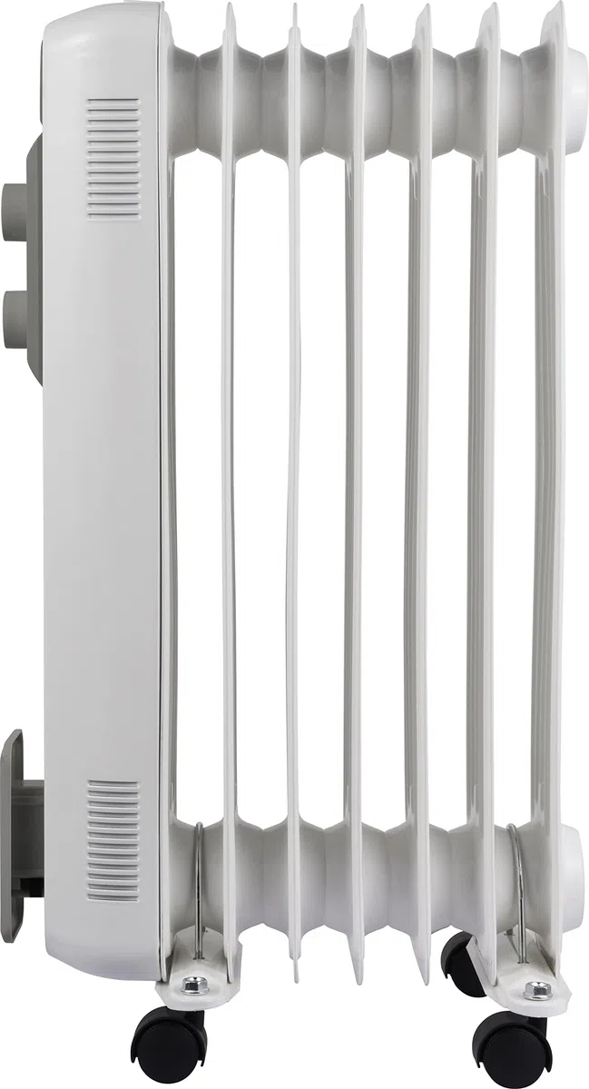 Bimar HO427 Termosifone Elettrico, Radiatore ad Olio a Basso Consumo, Calorifero con 7 Elementi e 5 Canali di Circolazione Termostato Regolabile, 3 Potenze di Riscaldamento, Trasportabile