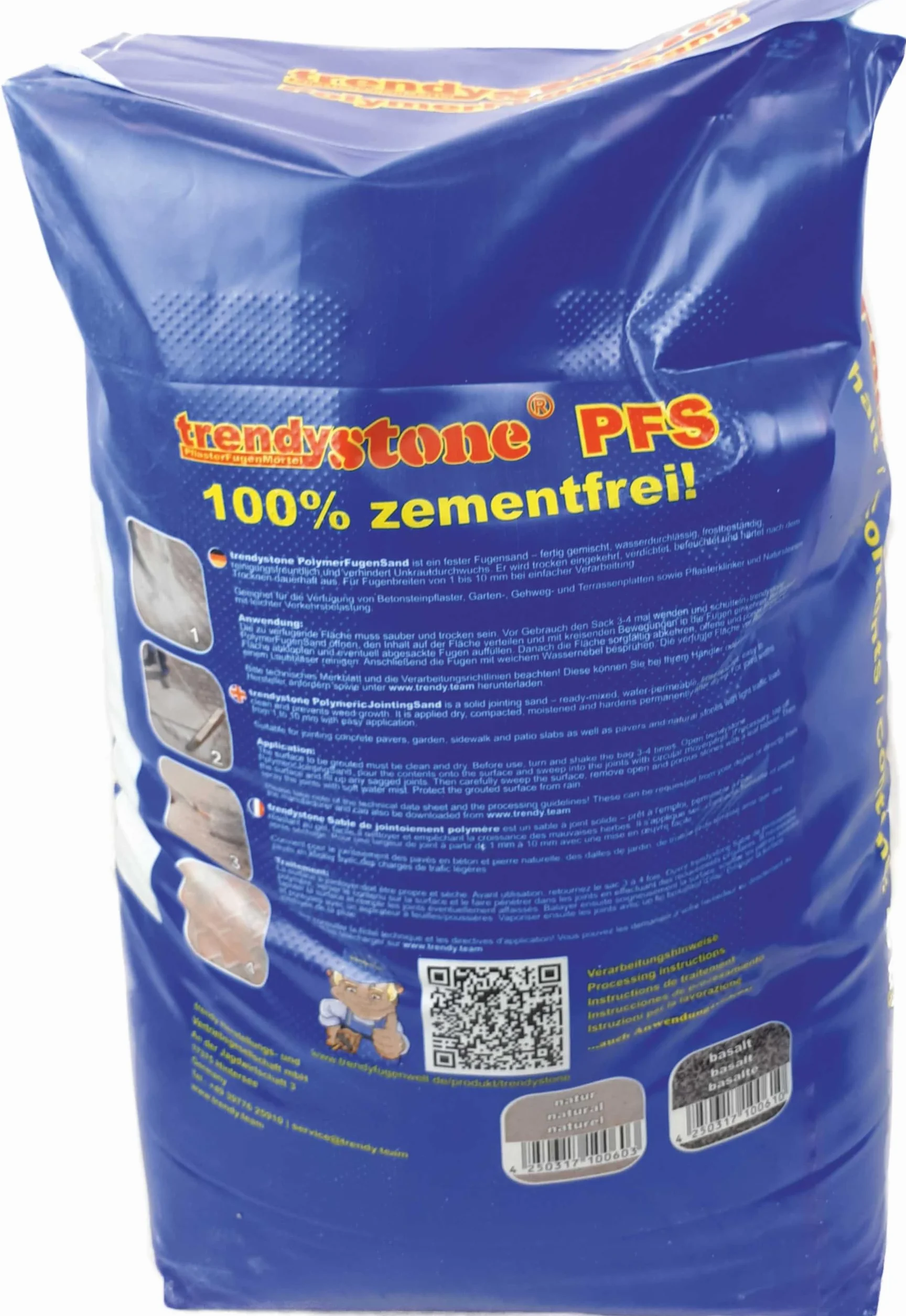 trendystone - Sabbia polimerica, malta per giunti di selciati in naturale per piccole fughe a partire da 1 mm, 25 kg