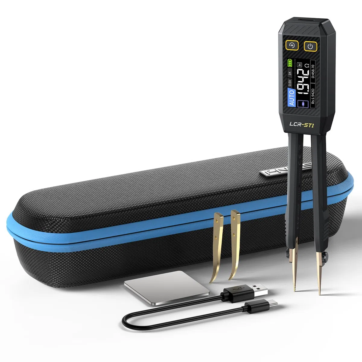 FNIRSI LCR-ST1 Mini Smart Tweezer LCR SMD ESR Tester Resistenza Capacità Induttanza Continuità Diodo Strumenti di Misura