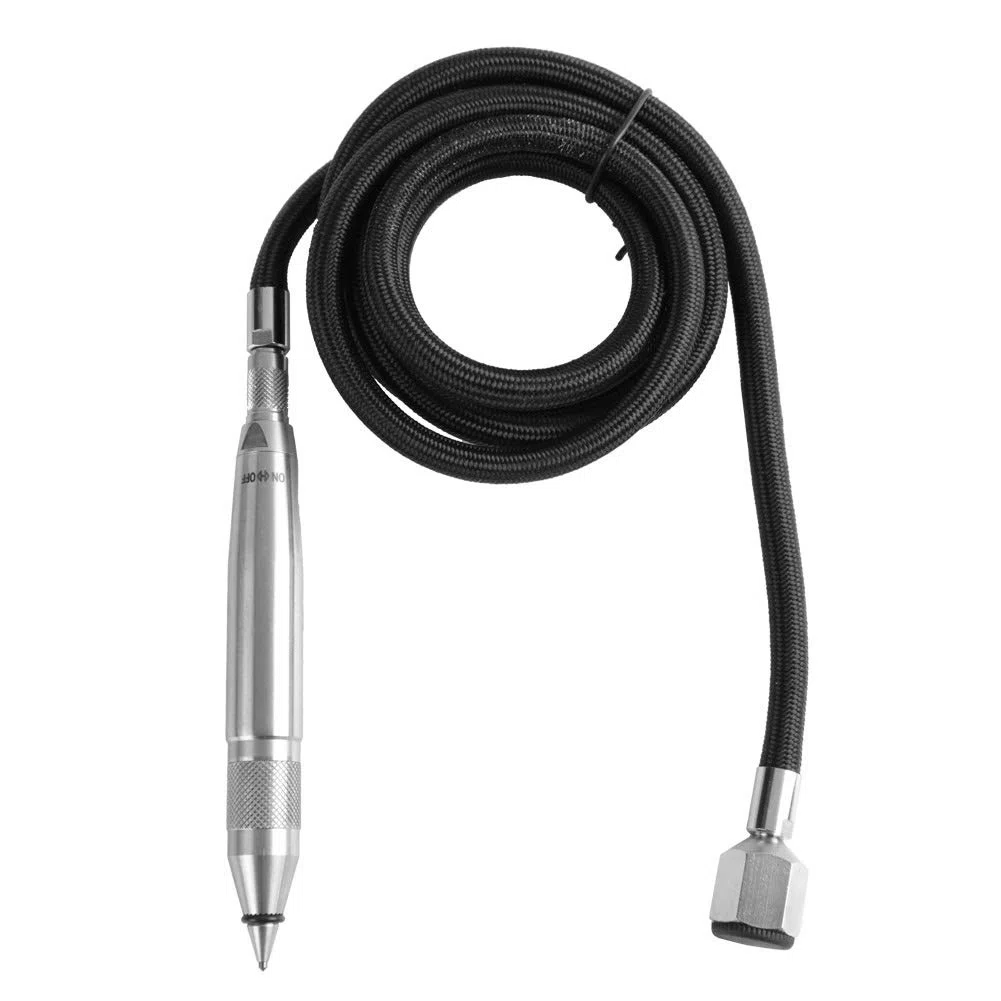 Jadeshay Penna per Incisione,3800 bpm Utensile Pneumatico per Incisione Regolabile Aria Penna Incisione con 1/4" Raccordo Pneumatico e Tubo Flessibile per Materiale Duro,Non Richiede di Alimentazione