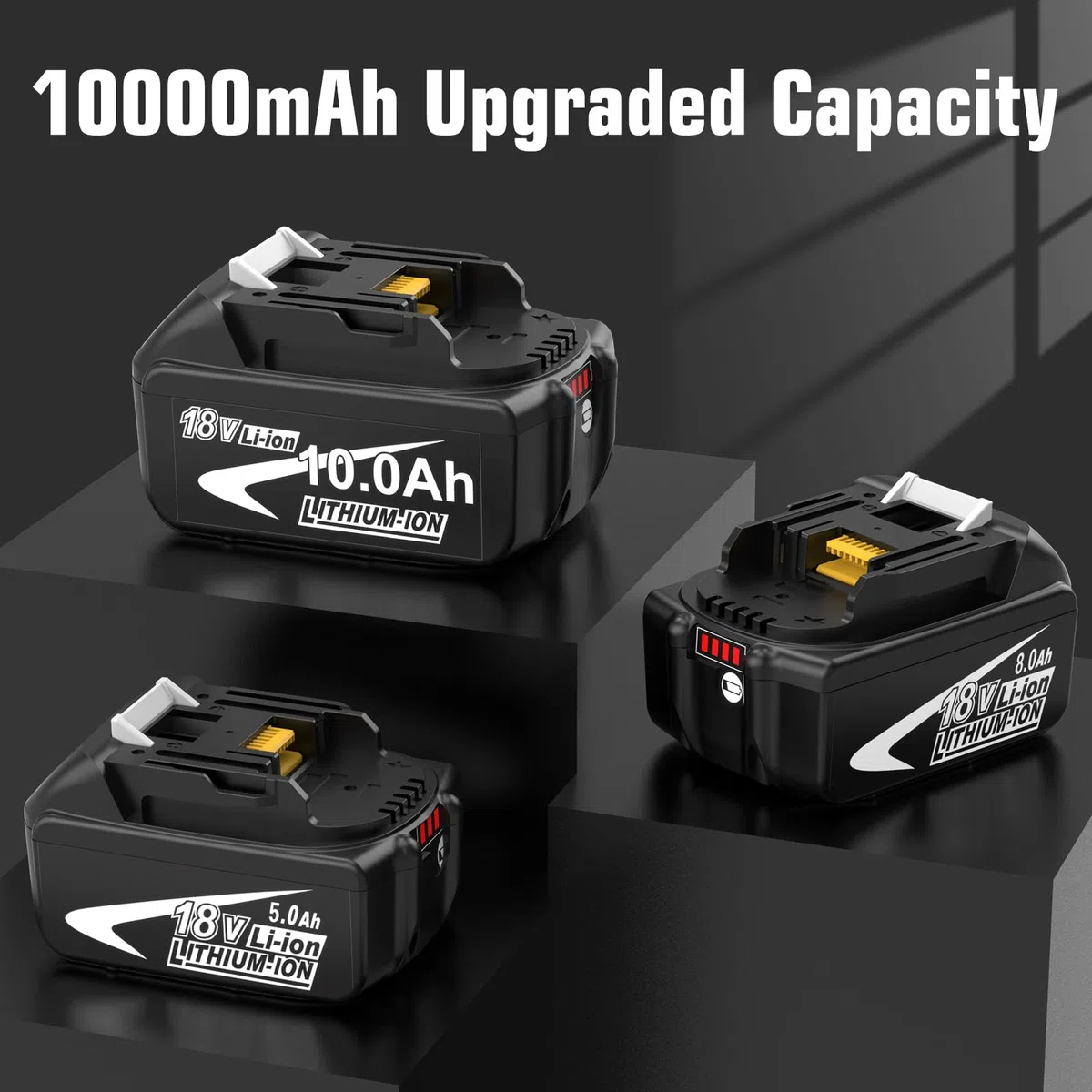 2X 10.0Ah Ricambio per Makita Batteria 18V per BL1860B BL1850B BL1850 BL1860 BL1845 BL1840 e LXT-400 con indicatore LED