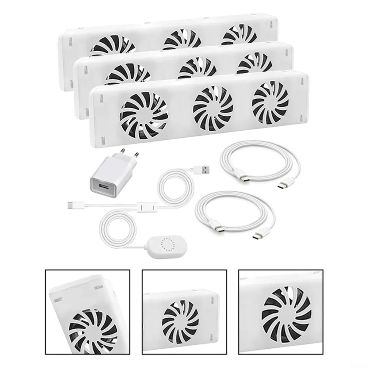 Set di ventilatori per termosifoni, 3 ventole, radiatori intelligenti per riscaldatori e radiatori