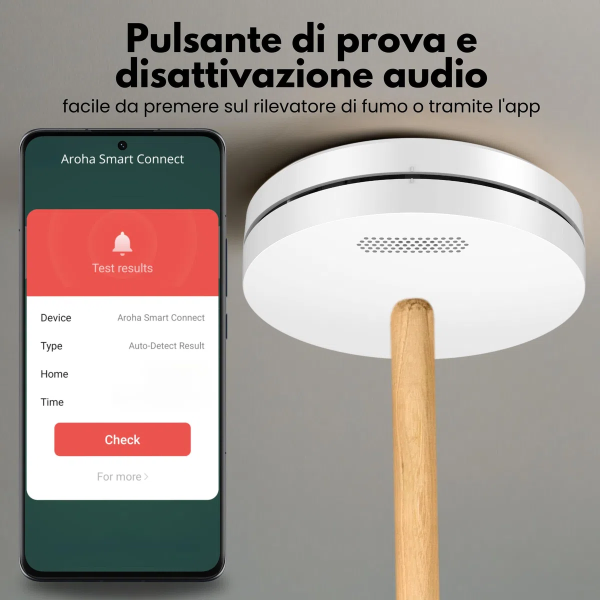 Aroha Smart Connect Rilevatore di Fumo WiFi - Batteria da 10 Anni, Sensore Fumo WiFi Con App Tuya & Smartlife - Allarme Anticendio - 2 pezzi