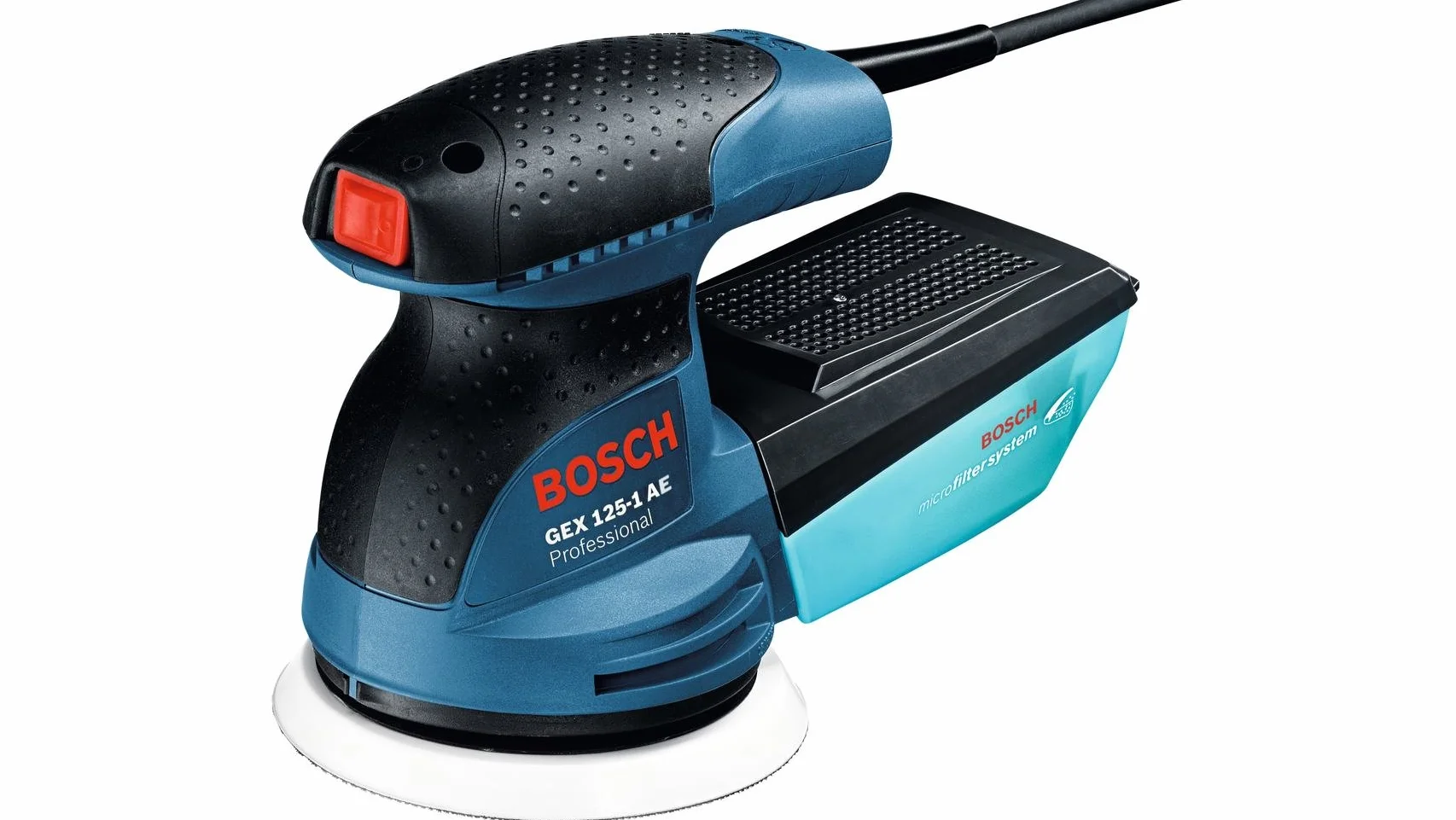 Bosch Professional GEX 125-1 AE Levigatrice rotoorbitale (platorello da 125 mm, 250 W, 3 fogli abrasivi, incl. valigetta professionale)