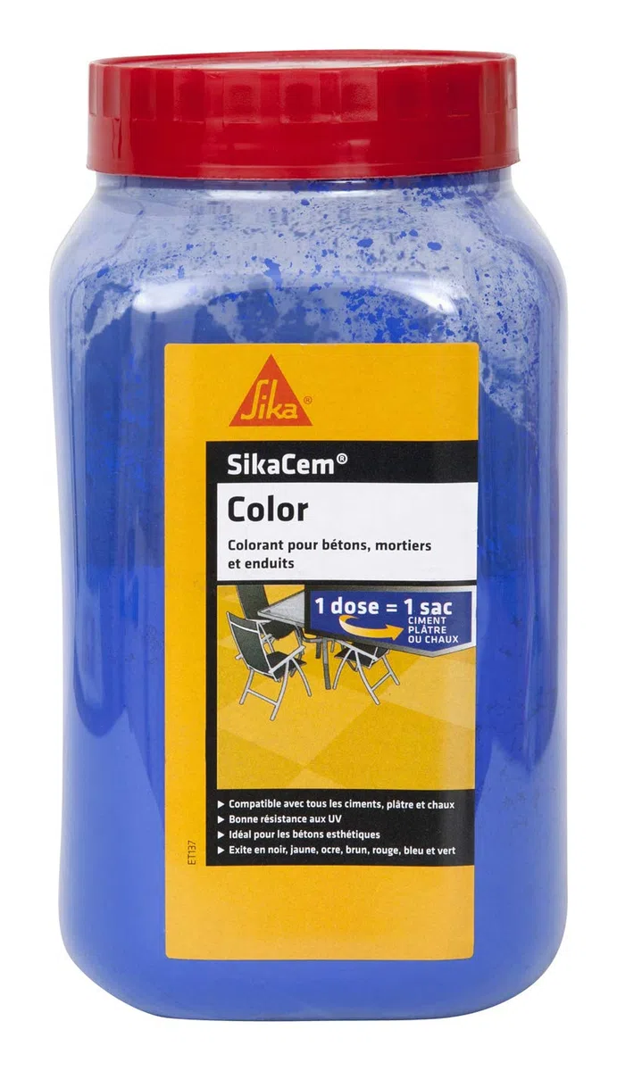 sikacim color – Colorante in polvere per cemento, calce e gesso, blu, 73598