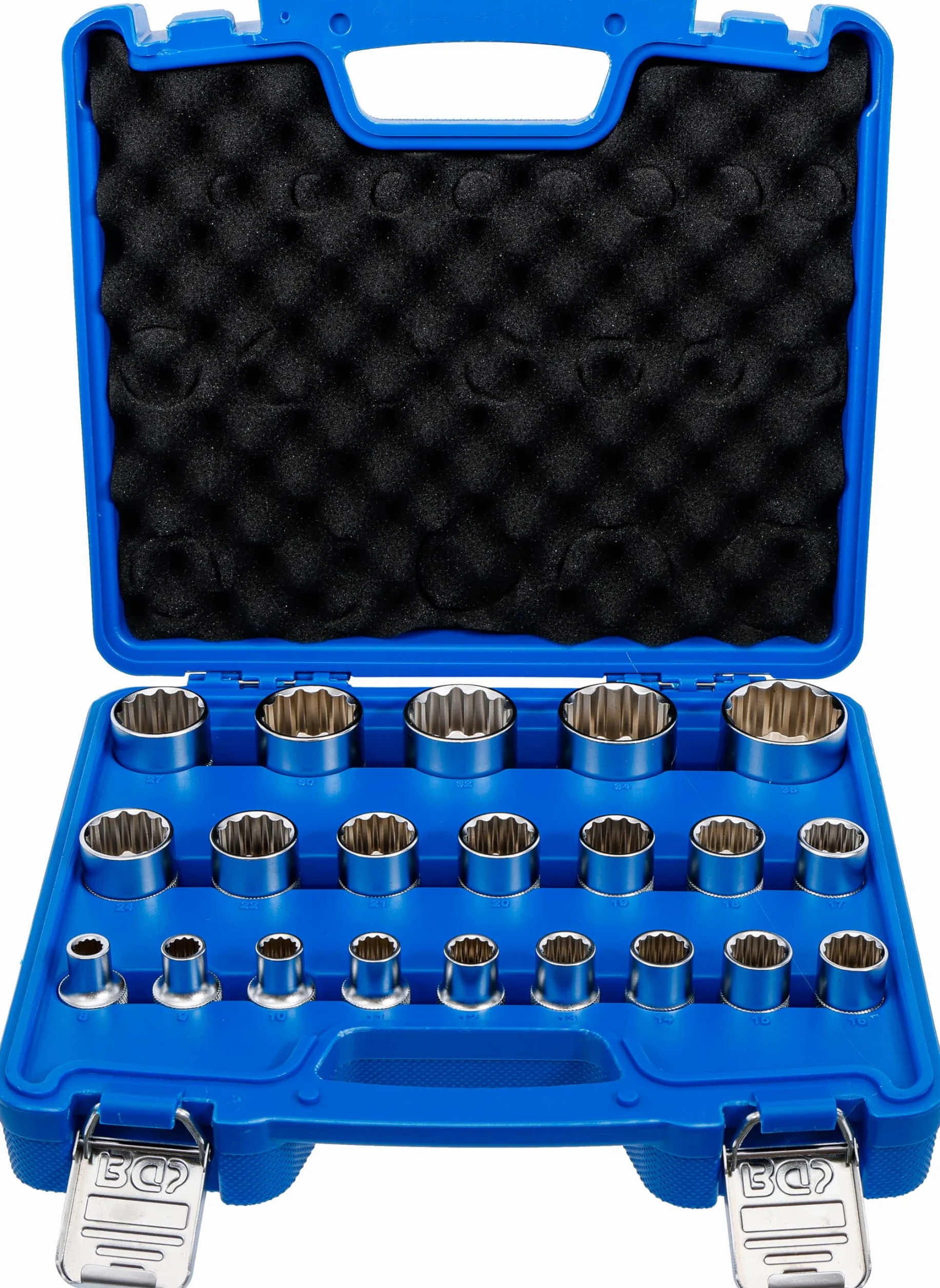 BGS 2267 | Serie di bussole, poligonali | 12,5 mm (1/2") | 8 - 36 mm | 21 pz.