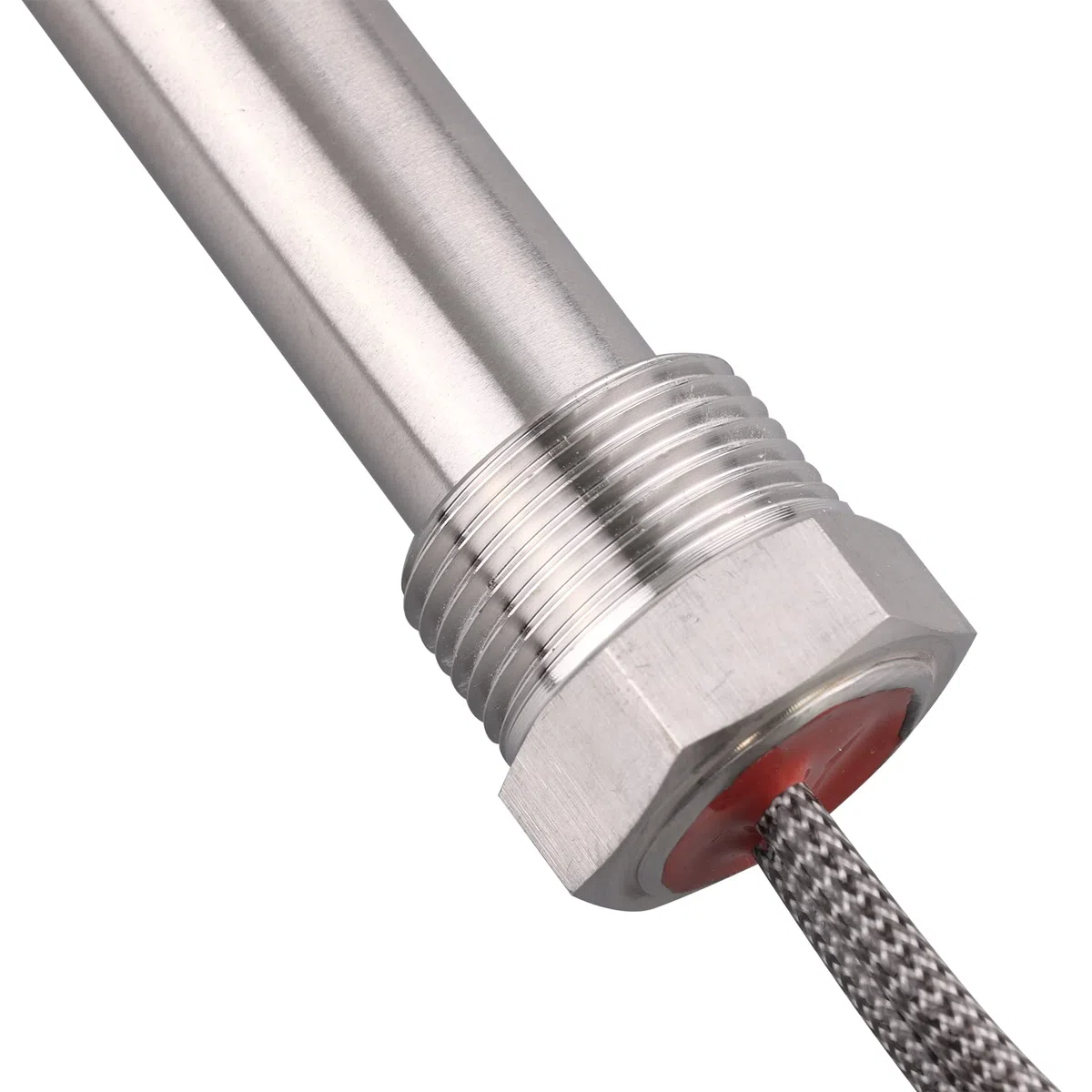 DERNORD Cartuccia riscaldante da 220 V, 500 W, con flangia da 3/4 pollici, multifunzione, per fai da te, in acciaio inox, lunghezza elemento riscaldante