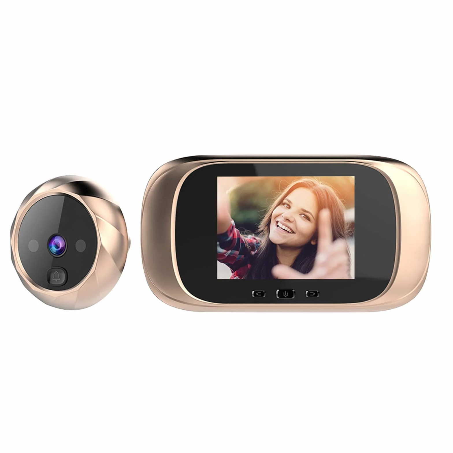 Spioncino Digitale per Porta con Schermo LCD da 2,8 Pollici, Supporto Visione Notturna Servizio Fotografico, Videosorveglianza Digitale Della Porta per Home Security (Oro)