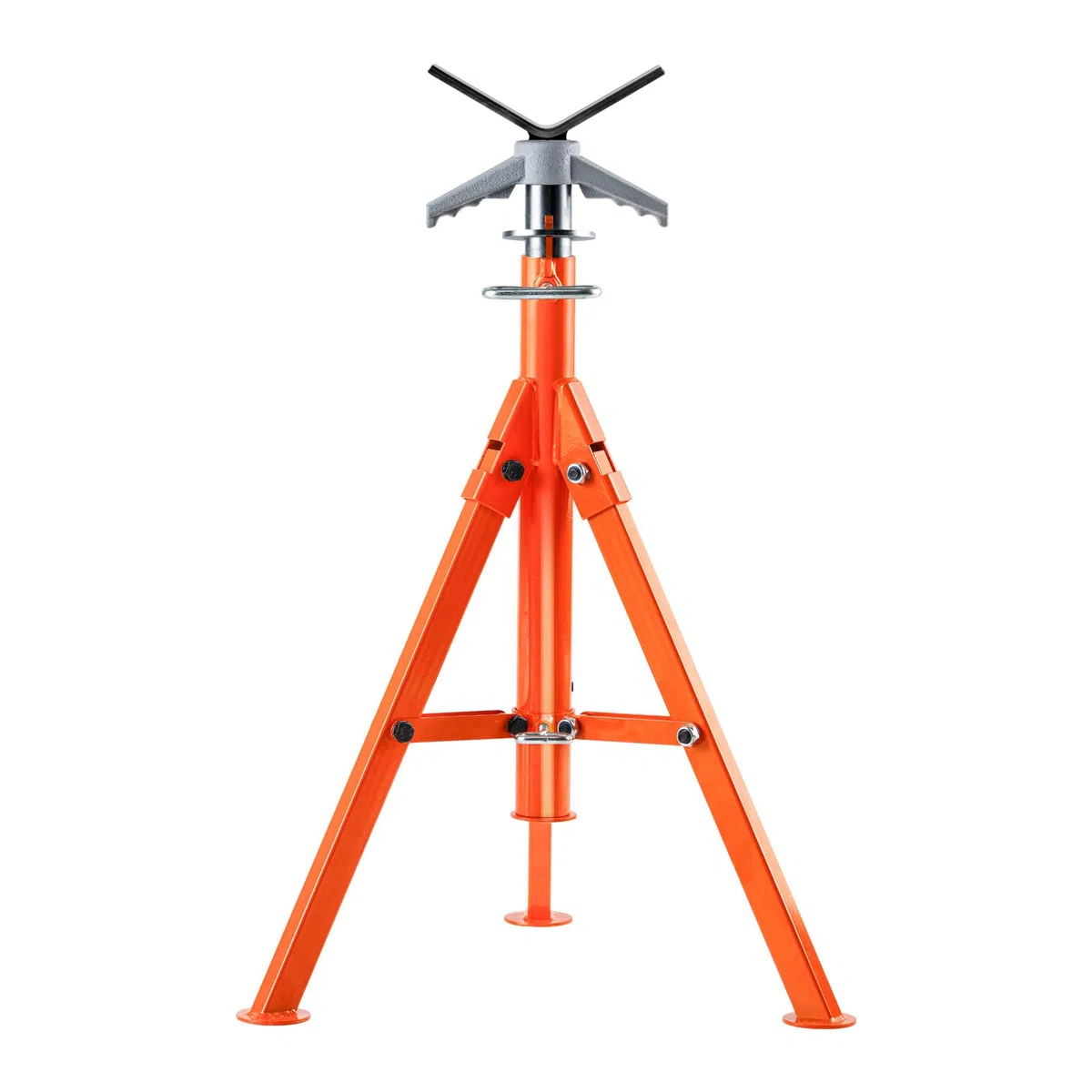 VEVOR Cavalletto per Tubi, Cavalletti per Tubi da 2500LBS, con Testa a V Regolabile in Altezza da 27,2"-52", Design Pieghevole in Acciaio 45# Tubi 1/2-12 Pollici