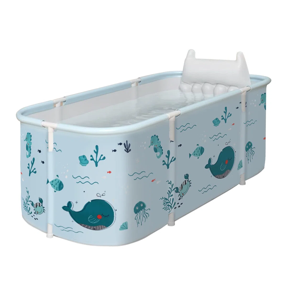 Vasca da bagno pieghevole, vasca da bagno portatile a 3 strati, vasca da bagno in PVC per adulti e bambini (Animato-140cm)
