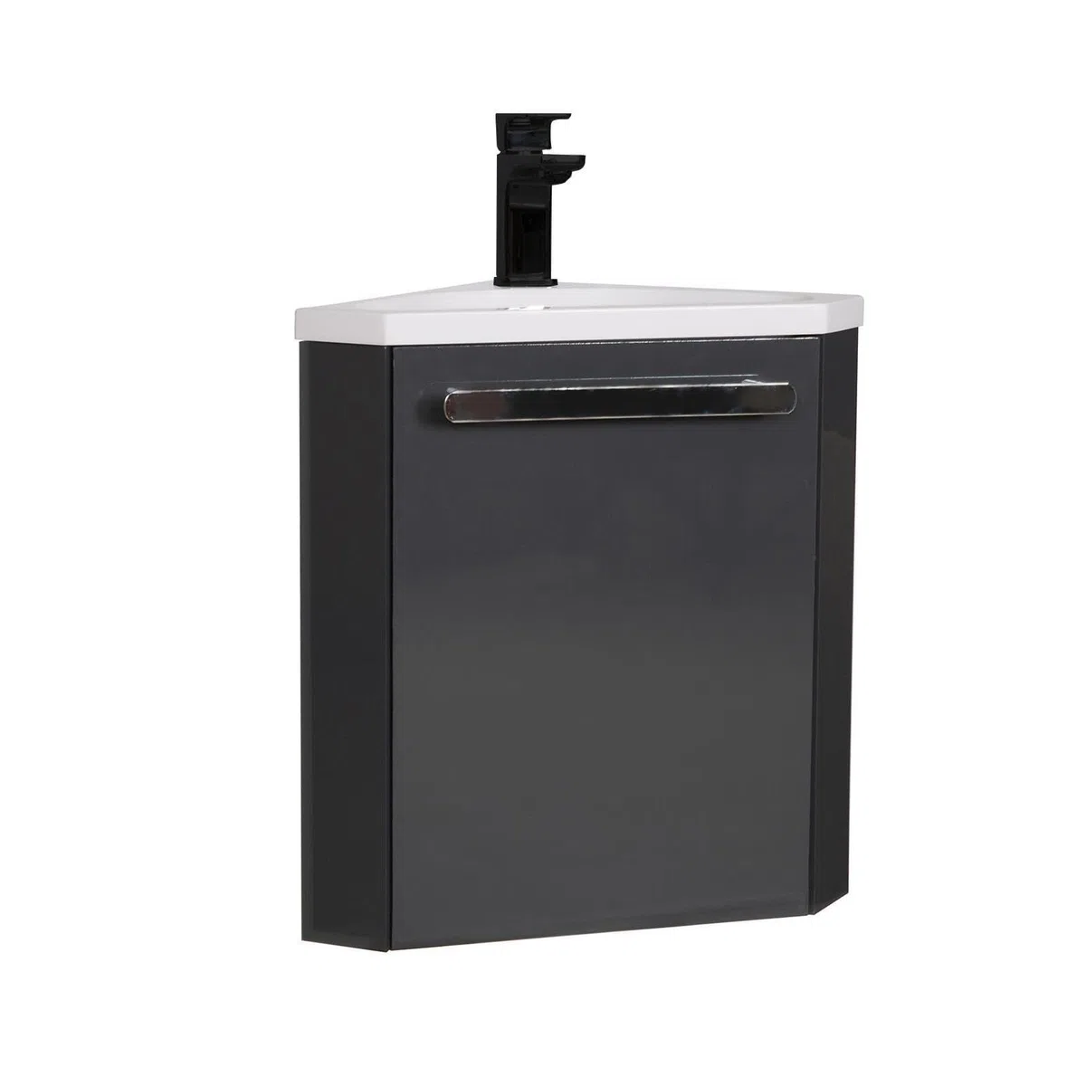 Mob-In - Lavamani angolare SKINO con lavabo in resina L 35 x H 53 x P 35 cm
