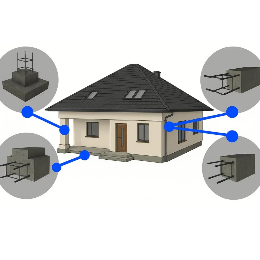 FORTUNATO Kit Staffe di Rinforzo in Ferro Sagomato, Antisismiche, 20x40 cm, Ø 8 mm, Curvatura 135°, per Strutture Cemento Durevoli (Pezzi : 20)