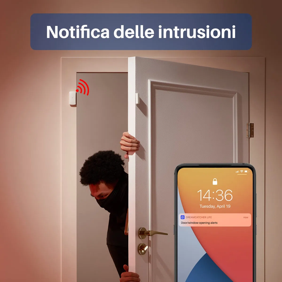 Chuango LTE-400 - Allarme domestico senza fili con sirena - Sistema di sicurezza domestica - Apriporta e finestra - Hub, sensori e telecomando - Allarme intelligente Wifi/4G